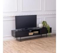 Angus Black Ash TV Unit with 2 Sliding Door