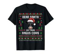 Angus Cows Christmas Beef Cattle Ugly Xmas Sweater Rancher T-Shirt
