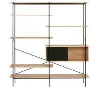 Angus Oak Multi Shelf Open Bookcase