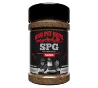 Angus & Oink | BBQ Pit Boys SPG Rub | Classic Salt Pepper Garlic All-Purpose BBQ Seasoning | Perfect for Meat, Fish, Veg & More | Vegan Friendly & Gluten-Free | 250g