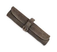 Angus Stoke Leather Knife Bag for Chefs - Genuine Leather Chef's Knife Roll - Knife Bag Lockable - Chef's Knife Bag Harvey (Olive Green)