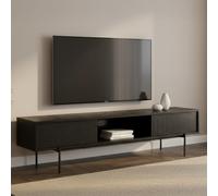 Angus TV Unit - 2 Door - Large - Black Melamine