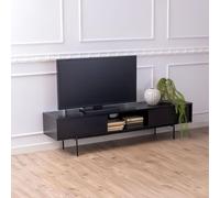 Angus TV Unit - 2 Sliding Door - 180cm - Black Ash