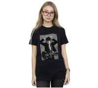 Angus Young Distressed Photo Cotton Boyfriend T-Shirt AC/DC Black L