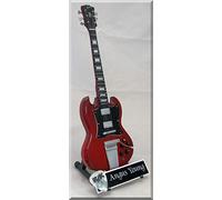 ANGUS YOUNG Miniature Guitar Replica AC/DC w/Guitar Pick