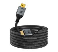 Angusplay 16K HDMI 2.2 Cable 5M Long, 96Gbps High Speed HDMI Braided Cord Support 4K@480Hz 8K@240Hz, HDCP 2.2&2.3, Dynamic HDR, eARC,DTS:X, Compatible with Roku TV/HDTV/PS5/Blu-ray
