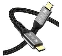 Angusplay USB C Thunderbolt 4 Cable 0.8m, USB4 Braided Cable 40Gbps, 8K 60Hz Video / 100W Charging, Compatiable with Thunderbolt 4/3, USB4/3, Type-C, for iPhone 15/15Plus/15Pro Max, Mac, eGPU, SSD