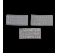 angwang Molds,3Pcs Small Size Numbers Letters Mold Kit Alphabet Pendant UV Resin Silicone Mold Jewelry Making Tools Nail Art Crafts White
