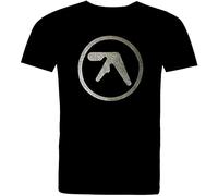 ANGXIAO Men's Aphex Twin Graphite Metallic Print. Full Cotton T Shirt. Warp Records XXL