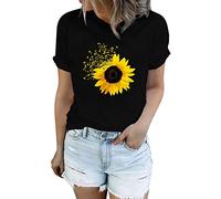 Angxiwan All Deals of The Day Sale White Shirt with Black Sleeves Loose Fitting Tops to Hide Belly 3/4 Sleeve T Shirts for Women UK Summer+Strapless+Tops Plus Size Summer Clothes