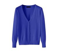 Angxiwan Bargains of The Day Sale Oversized Cardigans for Women Women's Lightweight V Neck Cardigan Sweater (Available in Plus Size) Lightweight Marketplace UK Clearance Blue