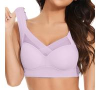 Angxiwan Black of Friday Deals 2025 Super Comfot Bra for Women UK Full Coverage Wide Strap Sports Bras Solid Color Stretch Crop Tops Vest Casual High Impact Lightning Deals of The Day