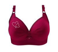 Angxiwan Boxing Day Bargains Non Wired Bras for Women Super Comfot Padded Bra Fashion Rhinestones Print Adjustable Strap Bralette High Impact Support Full Try Before You Buy Womens