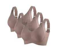 Angxiwan Bras for Women Multipack 2Pack Sports Bras Women UK Comfort Seamless Shapermint Bra with Straps Push Up with Padded Plus Size Non Wired Plus Size Bra Ladies Underwired