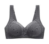 Angxiwan Bras for Women Women Sexy Lace Back Button Shaping Cup Adjustable Shoulder Strap Large Size Underwire Bra Brazier for Women