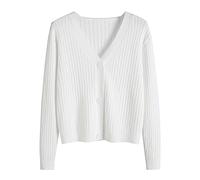 Angxiwan Cardigans for Women Women's Autumn and Winter Long Sleeve V Neck Soft Knit Solid Color Cardigan Oversized Long Cardigan Women Lightweight Cardigan