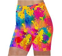 Angxiwan Christmas Deals Day Yoga Shorts for Women Womens High Waist Stretch Shorts Running Sports Shorts Women's Board Shorts Shorts for Women UK Plus Size Shorts Orange