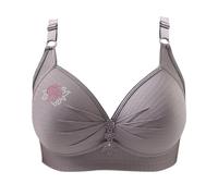 Angxiwan Clearance Bargains Lightening Deals Non Wired Bras for Women Super Comfot Padded Bra Fashion Rhinestones Print Adjustable Strap Bralette High Impact Support Full Pink Presents for Women
