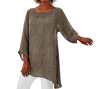 Angxiwan Clearance Items My Order History 24 Women's Blouses & Shirts Women Plus Size Long Sleeve Irregular Hem Baggy Blouse Shirt Ladies Summer Tunic Tops Khaki