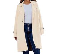 Angxiwan Crochet Cardigans for Women Women's Long Sleeve Lapel Coatigan Winter Knit Sweater Jacket Coats Oversized Chunky Knit Cardigan Lightweight Cardigan