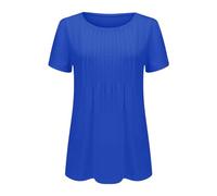 Angxiwan Deals of The Day Lightning Deals My Orders History 2025 Personalised T Shirt Women's Round Neck Short Sleeve Solid Color T Shirt Fashionable Casual Top