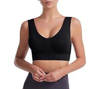 Angxiwan Deals of The Day Sale Home Sports Bras Women Full Coverage Activewear Bra Super Comfort Push up Bralette Breathable Wide Strap Crop Tops Vest Seamless Recent Orders Placed Me