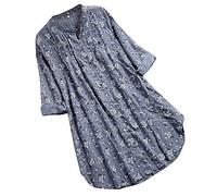 Angxiwan Deals of The Day Sale Prime Garden Womens Linen Shirts Women T ShirtThree Quarter Sleeve V Neck CasualCasual Sweatshirt Early Purple
