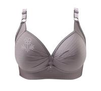 Angxiwan Deals of The Day Sale Prime of Day Non Wired Bras for Women Super Comfot Padded Bra Fashion Rhinestones Print Adjustable Strap Bralette High Impact Support Full Lightning Deal Today