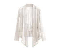 Angxiwan Early Prime Deals Lightweight Jackets for Women UK Women's Long Sleeve Ice Silk Knit Skirt V Neck Cardigan Womens Lightweight Cardigans Outlet Clearance UK Home White