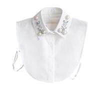 Angxiwan Fake Collars Shirt Fake Collars for Women Elegant Detachable Half Blouse Classic Button Dickey False Collar Adjustable Strap Sleeveless Bib Collar Inserts for Women Frill
