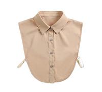 Angxiwan Faux Collar Women Shirt Collars for Women Elegant Detachable Half Blouse Classic Button Dickey False Collar Adjustable Strap Sleeveless Folding Bib False Collars Ladies Perfect