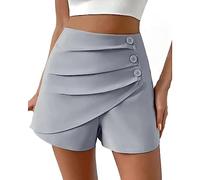 Angxiwan Festival Essentials for Women Summer Trousers for Women UK Womens Relaxed Fit High Waist Casual 2023 Sports Outdoor Summer Shorts Ladies Shorts Size Small Material Shorts Women Grey