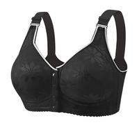 Angxiwan Fishing Deals of The Day Front Fastening Bras for Women UK Fashion Daisy Lace Print Bralette Super Comfort Wide Strap Underwear Full Coverage High Good Deals for Today