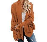 Angxiwan Items Ladies Lightweight Jackets 2024 Winter New Bat Sleeve Long SleeveWomen's Knitting Cardigan Sweater Coat Oversized Today Deals of The Day