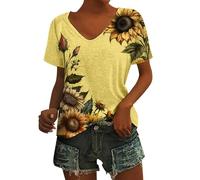 Angxiwan Lighting Deals of The Day Cotton Tank Top Women Cap Sleeve T Shirts for Women UK Glitter Tops for Women Long Blouses for Women UK Ladies Party Tops Size 14 Yellow