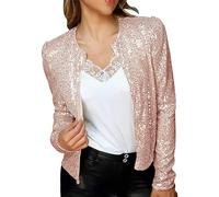 Angxiwan Lightning Deals of The Day Cardigans for Women Women's Fashion Color Matching Sequin Short Casual Women's Coat Ladies Oversized Cardigan Long Warehouse Deals Clearance Rose Gold