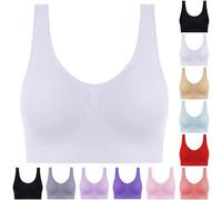 Angxiwan Lightning Deals of The Day Today Sale Sports Bras Women Full Coverage Activewear Bra Super Comfort Push up Bralette Breathable Wide Strap Crop Tops Vest Seamless Sales Today Clearance