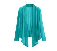 Angxiwan Lightning Deals Today Lightweight Cardigans for Women UK Casual Long Sleeve Open Front Cardigan Solid Color Loose Fit Waterfall Cardigans Lightning Deals of Day