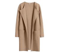 Angxiwan Lightning Deals Today Oversized Cardigans for Women Womens Knit Cardigan Sweaters Oversized Open Front Long Sleeve Lapel Casual Jacket 2023 Warehouse Deals Clearance Returns Khaki