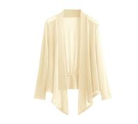 Angxiwan Lightweight Cardigans for Women UK Casual Long Sleeve Open Front Cardigan Solid Color Loose Fit Waterfall Cardigans Ladies Irregular Hem Lightweight Jackets
