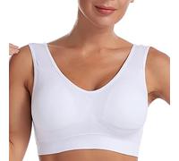 Angxiwan My Order of The Day Sports Bras Women Full Coverage Activewear Bra Super Comfort Push up Bralette Breathable Wide Strap Crop Tops Vest Seamless Deal of The Day Today