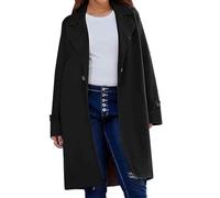 Angxiwan My Orders Delivery Cardigans for Women UK Women's Long Sleeve Lapel Coatigan Winter Knit Sweater Jacket Coats Lightweight Womens Jacket Prime Deals 2024 Black