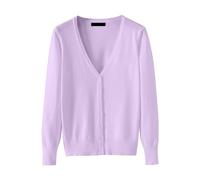 Angxiwan My Orders Placed Recently by Me Ladies Lightweight Jackets Women's Lightweight V Neck Cardigan Sweater (Available in Plus Size) Oversized Cardigans Prime Exclusive Deals Purple