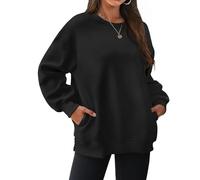 Angxiwan My Orders Recent Orders Placed By Me Oversized Hoodies for Women UK Clearance Casual Loose Fit Long Sleeve Sweatshirts with Pockets Plus Size Solid Color Hooded Present for Elderly Lady
