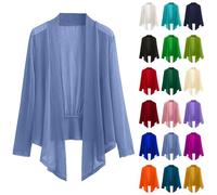 Angxiwan My Recent Orders Lightweight Cardigans for Women UK Casual Long Sleeve Open Front Cardigan Solid Color Loose Fit Waterfall Cardigans Warehouse Deals Clearance Today