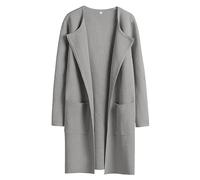 Angxiwan Prime Deals of The Day Oversized Cardigans for Women Womens Knit Cardigan Sweaters Oversized Open Front Long Sleeve Lapel Casual Jacket 2023 Boxing Day Sales Deals Grey