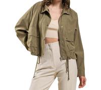 Angxiwan Prime Deals Today 2024 Cardigans for Women UK Plus Size Street Jacket Women Casual Solid Color Jacket with Two Big Pockets Zipup Casual Clearance