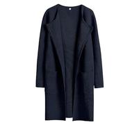 Angxiwan Prime Deals Today 2024 Oversized Cardigans for Women Womens Knit Cardigan Sweaters Oversized Open Front Long Sleeve Lapel Casual Jacket 2023 Womens Gifts Sale Clearance Navy