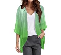 Angxiwan Summer Cardigans for Women UK Fashion 3/4 Batwing Sleeve Open Front Chiffon Kimono Cardigans Lightweight Casual Loose Drape Waterfall Cardigan Ladies Baggy Going Out Beach Jacket