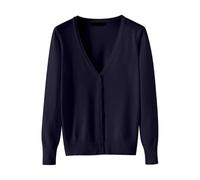 Angxiwan Today on Clearance Oversized Cardigans for Women Women's Lightweight V Neck Cardigan Sweater (Available in Plus Size) Lightweight Daily Deals of The Day Navy